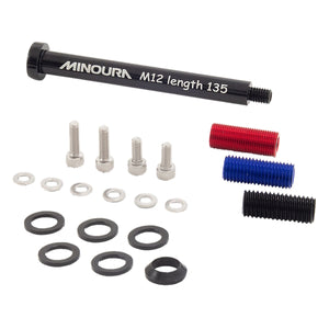 Minoura FRONT Thru Axle for Fender and Rack Mounting